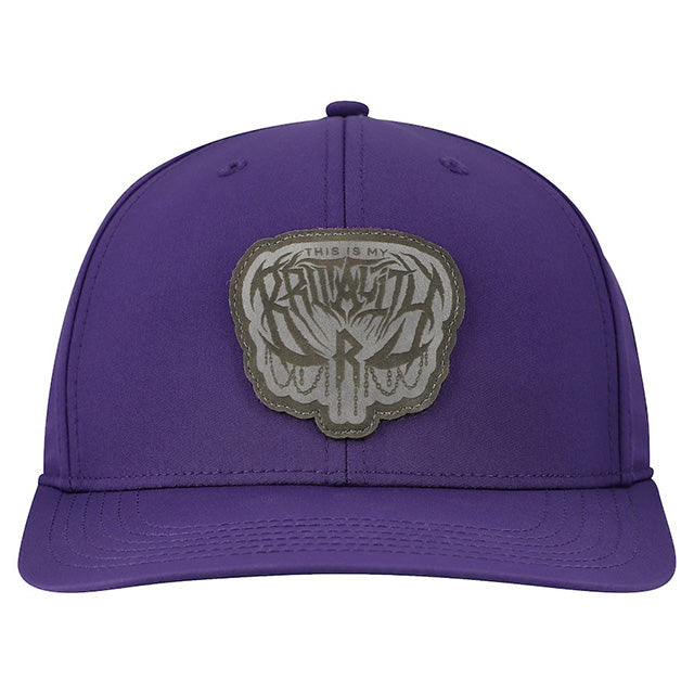 海外取寄 リア リプリーモデル WWE キャップ スナップバック THIS IS WHY BRUTALITY LEATHER PATCH BACK 9 SNAPBACK CAP PURPLE
