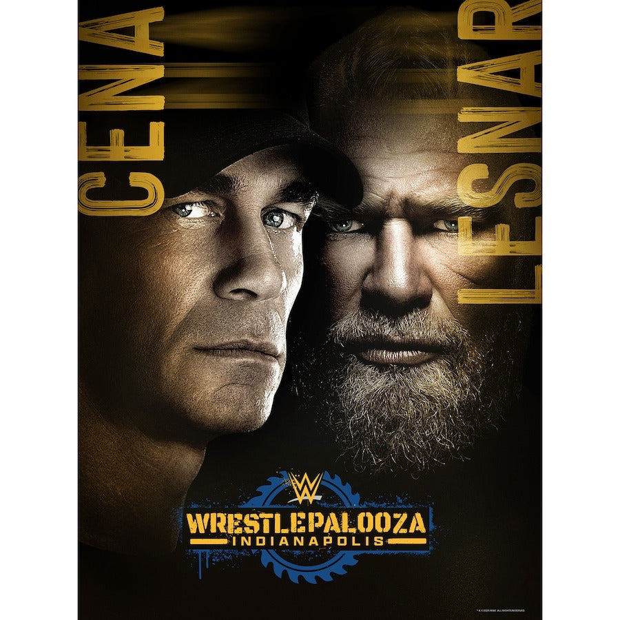 レッスルパルーザ2025 海外取寄 FANATICS AUTHENTIC ポスター ジョン シナ VS ブロック・レスナー WRESTLEPALOOZA 2025 18" x 24" EVENT MATCH POESTER