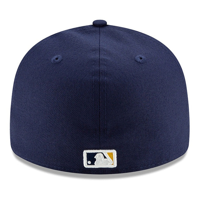 海外取寄 2025 ポストシーズンモデル ニューエラ キャップ LP 59FIFTY ミルウォーキーブルワーズ MLB POSTSEASON AUTHENTIC COLLECTION LOW PROFILE FITTED CAP NAVY