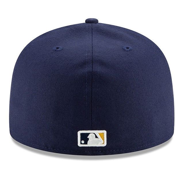 海外取寄 2025 ポストシーズンモデル ニューエラ キャップ 59FIFTY ミルウォーキーブルワーズ MLB POSTSEASON AUTHENTIC COLLECTION FITTED CAP NAVY