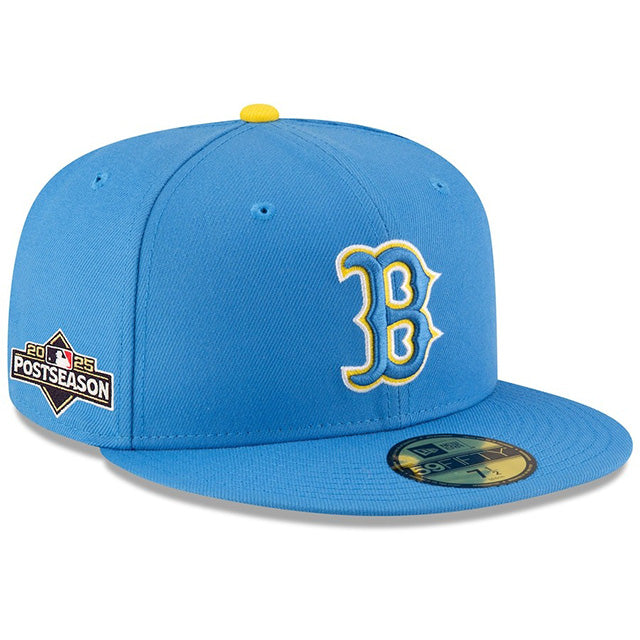 海外取寄 2025 ポストシーズンモデル ニューエラ キャップ 59FIFTY ボストン レッドソックス MLB POSTSEASON AUTHENTIC COLLECTION FITTED CAP SKYBLUE NEW ERA BOSTON REDSOX
