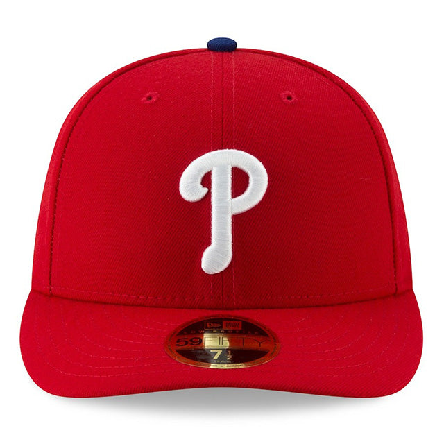 海外取寄 2025 ポストシーズンモデル ニューエラ キャップ LP 59FIFTY フィラデルフィアフィリーズ MLB POSTSEASON AUTHENTIC COLLECTION LOW PROFILE FITTED CAP RED