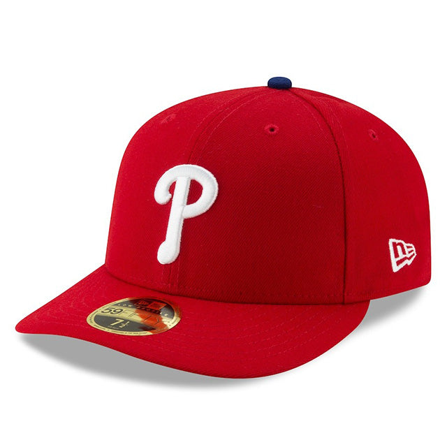 海外取寄 2025 ポストシーズンモデル ニューエラ キャップ LP 59FIFTY フィラデルフィアフィリーズ MLB POSTSEASON AUTHENTIC COLLECTION LOW PROFILE FITTED CAP RED