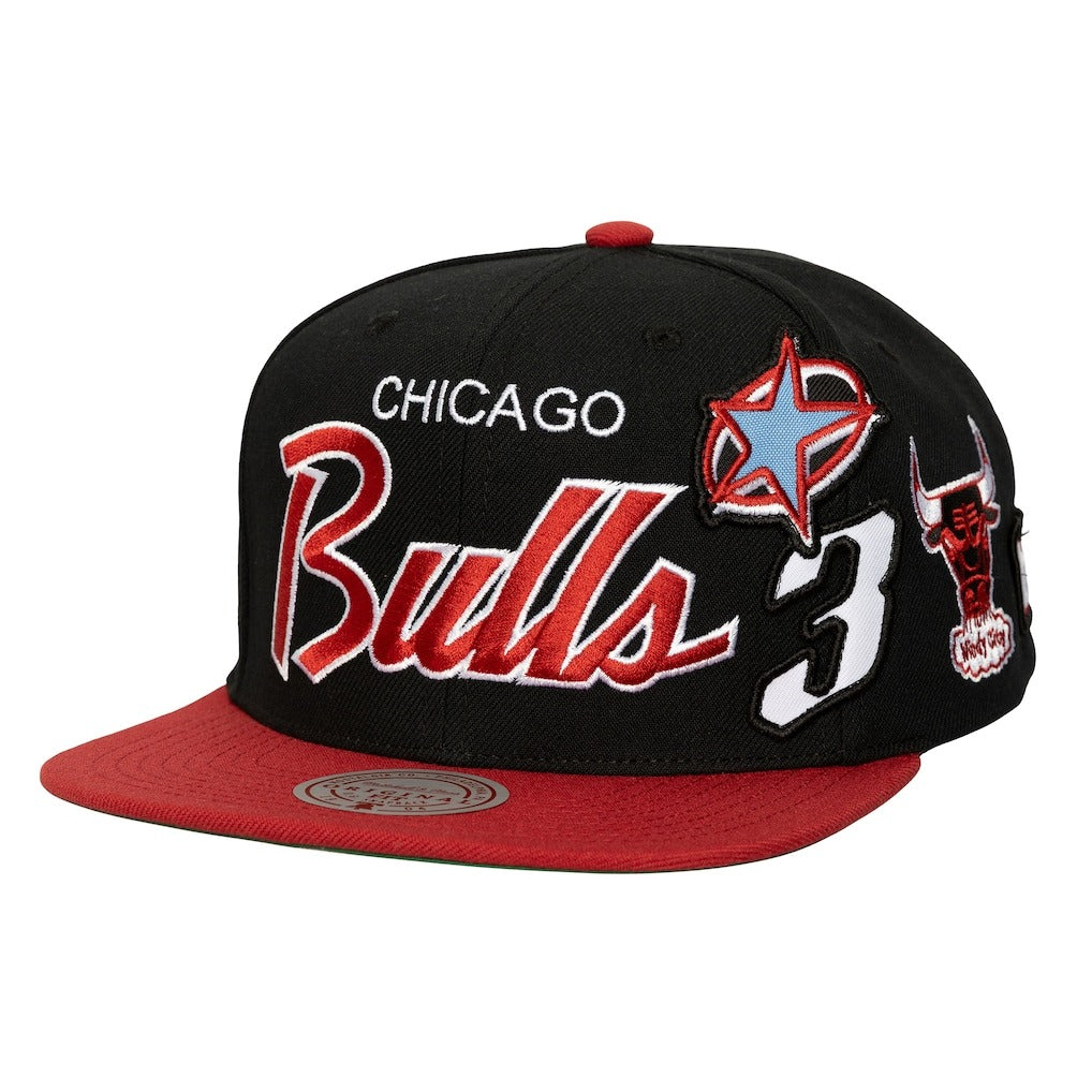 ミッチェル&ネス×ビリーアイリッシュ 海外取寄 シカゴ ブルズ HARDWOOD CLASSICS PATCH SNAPBACK CAP BLACK LIMITED EDITION