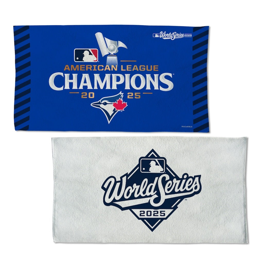 2025 アメリカンリーグチャンピオン 海外取寄 記念タオル トロント ブルージェイズ WINCRAFT 2025 AMERICAN LEAGUE CHAMPIONS LOCKER ROOM TOWEL