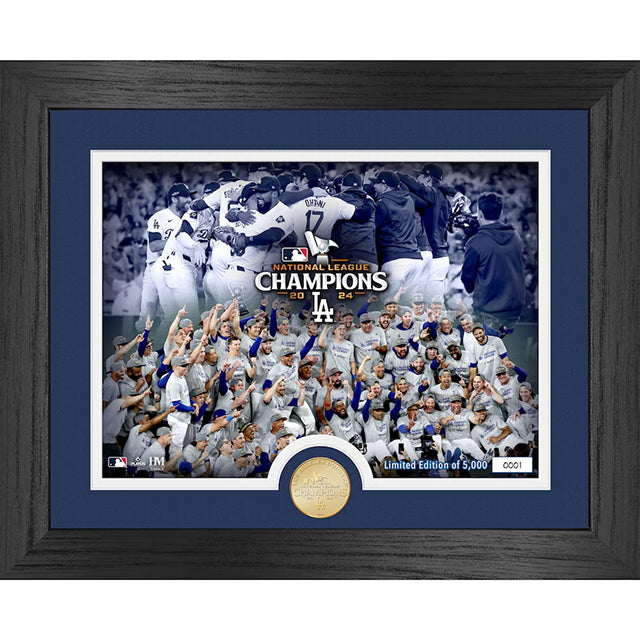 2024 ナ・リーグ チャンピオンモデル 海外取寄 ロサンゼルス ドジャース ブロンズコイン入り額入りコラージュフレーム