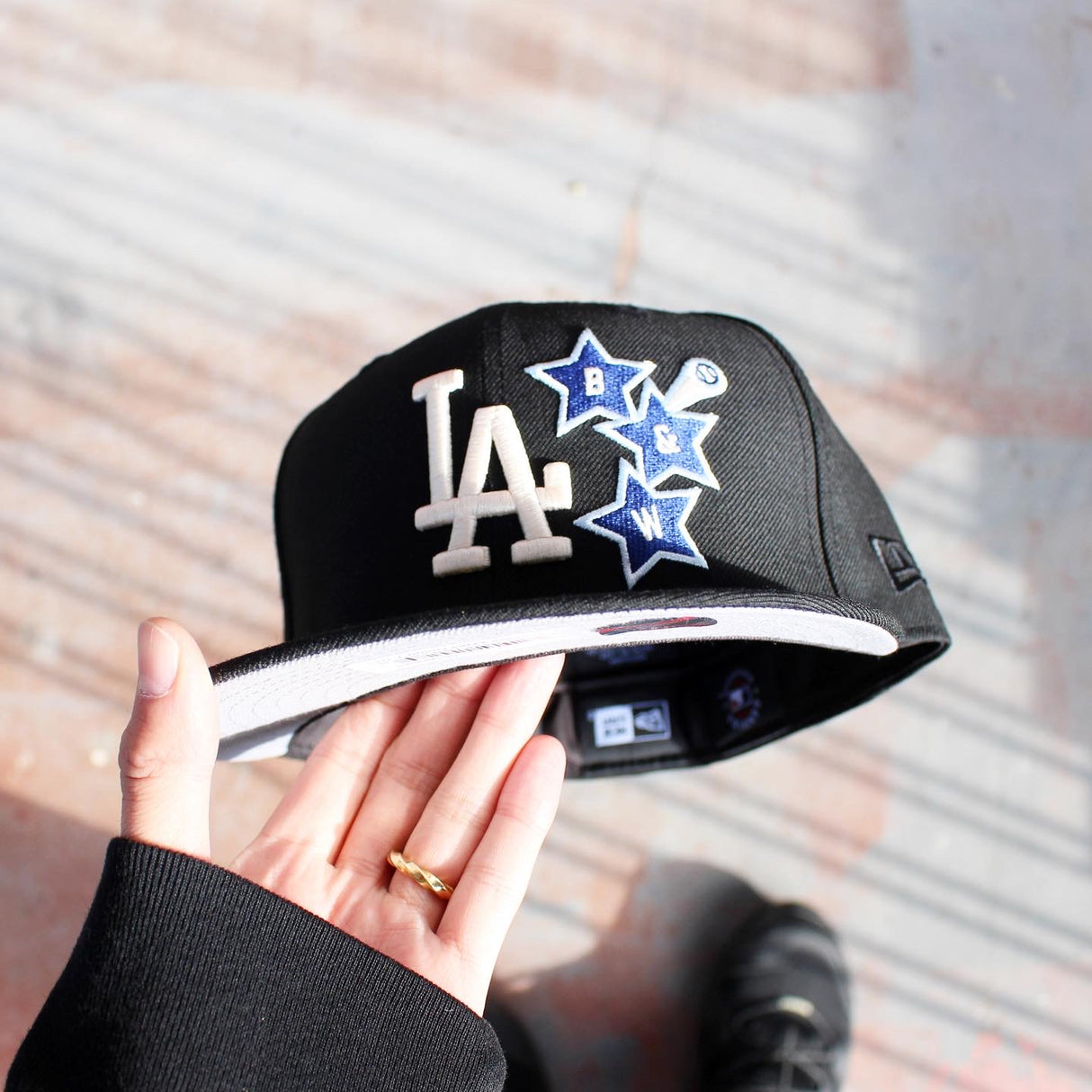 ニューエラ59FIFTY ブリックスアンドウッド ロサンゼルス ドジャース MLB FITTED BLACK