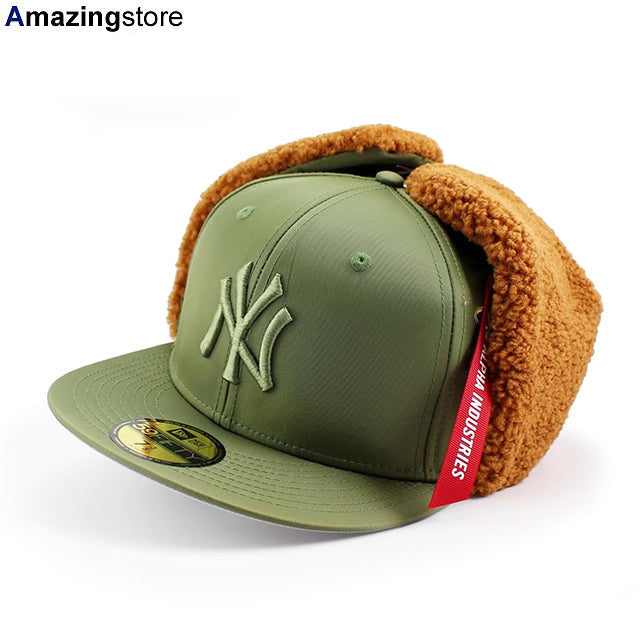 ニューエラ キャップ 59FIFTY ニューヨーク ヤンキース ALPHA INDUSTRIES DOGEAR FITTED CAP OLIVE