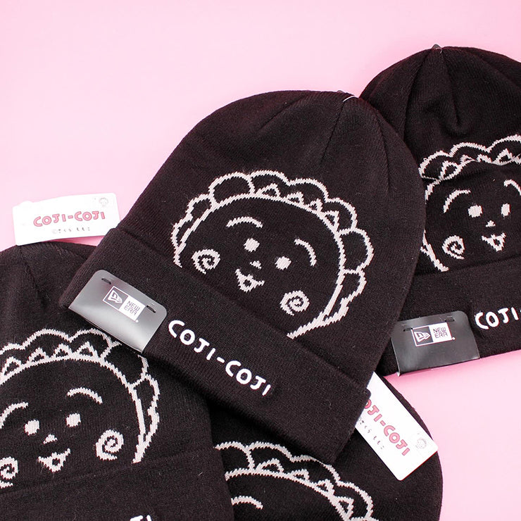 ニューエラ ニット ビーニーキャップ コジコジ JAQ FACE COJI-COJI BASIC CUFF KNIT BAENIE CAP BLACK