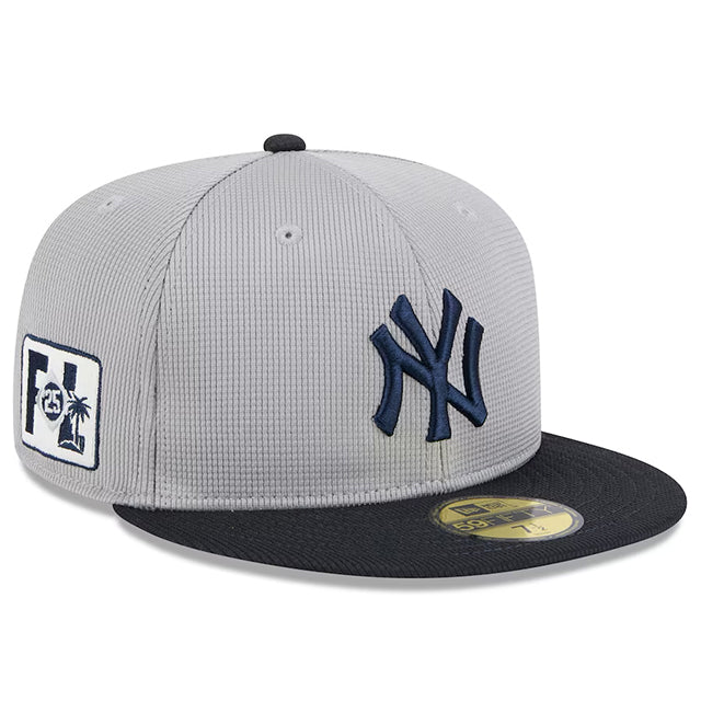 ニューエラ キャップ 海外取寄 59FIFTY ニューヨーク ヤンキース 2025 MLB SPRING TRAINING BP FITTED CAP GREY-NAVY