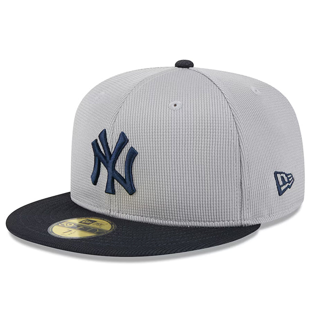 ニューエラ キャップ 海外取寄 59FIFTY ニューヨーク ヤンキース 2025 MLB SPRING TRAINING BP FITTED CAP GREY-NAVY
