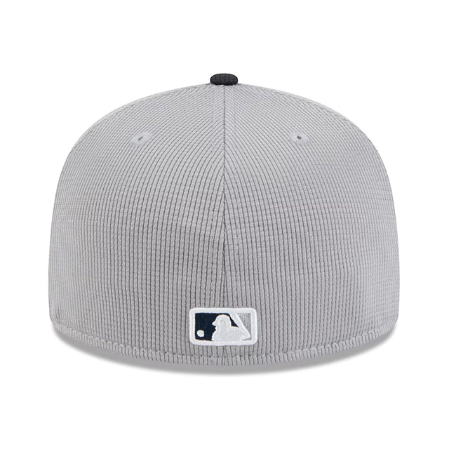 ニューエラ キャップ 海外取寄 59FIFTY ニューヨーク ヤンキース 2025 MLB SPRING TRAINING BP FITTED CAP GREY-NAVY