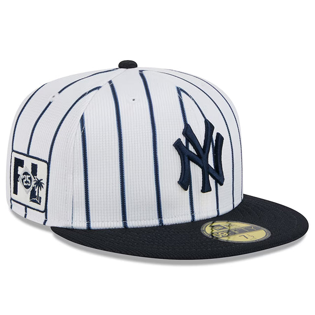 ニューエラ キャップ 海外取寄 59FIFTY ニューヨーク ヤンキース 2025 MLB SPRING TRAINING BP FITTED CAP WHITE-NAVY