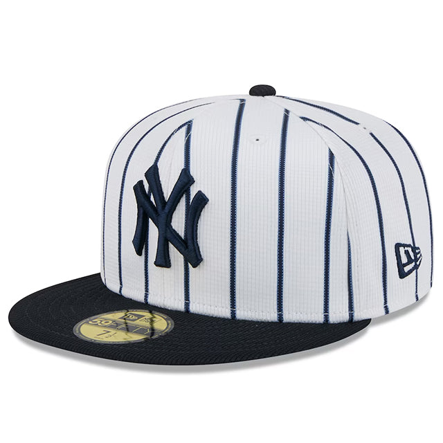 ニューエラ キャップ 海外取寄 59FIFTY ニューヨーク ヤンキース 2025 MLB SPRING TRAINING BP FITTED CAP WHITE-NAVY