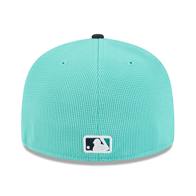 ニューエラ キャップ 海外取寄 59FIFTY シアトル マリナーズ 2025 MLB SPRING TRAINING BP FITTED CAP AQUA-NAVY