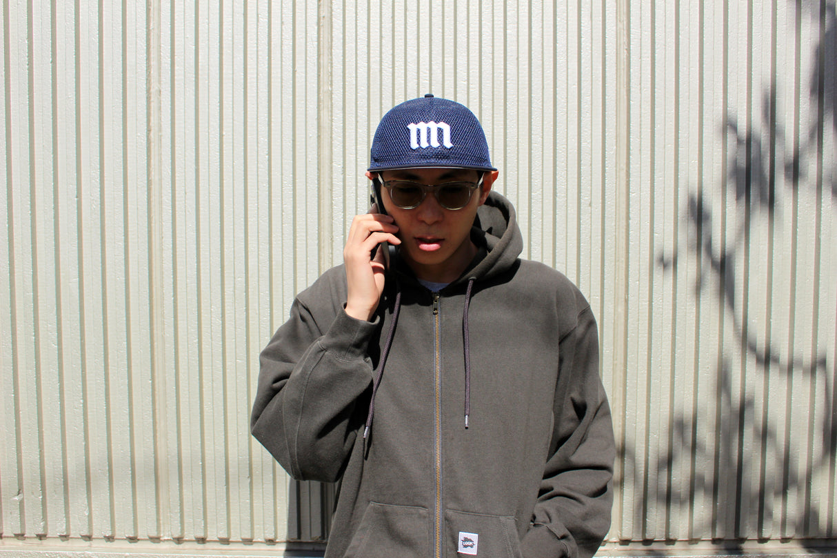 Powered by GORO (MIN-NANO) ニューエラ キャップ RC9FIFTY FLAT VISOR MESH SNAPBACK CAP NAVY
