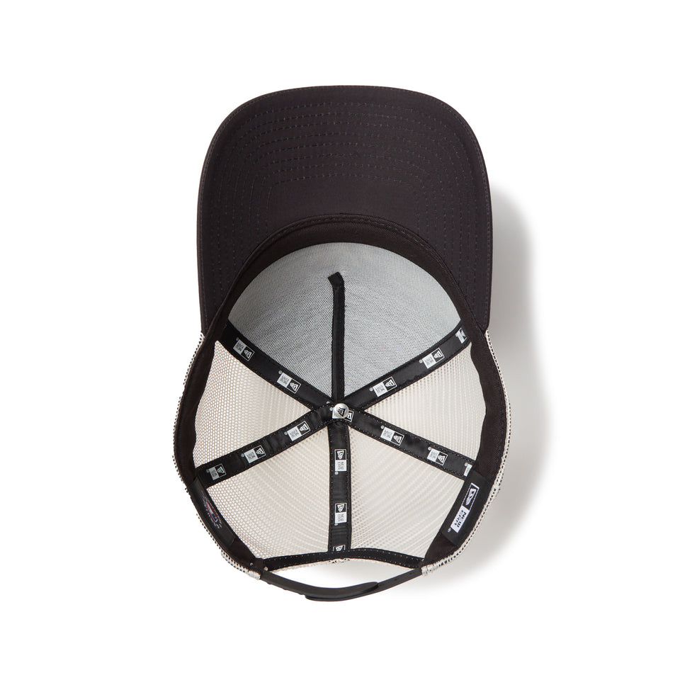 ニューエラ キャップ 9FORTY 二ューヨーク ヤンキース MLB TYPEWRITER A-FRAME TRUCKER MESH CAP BLACK