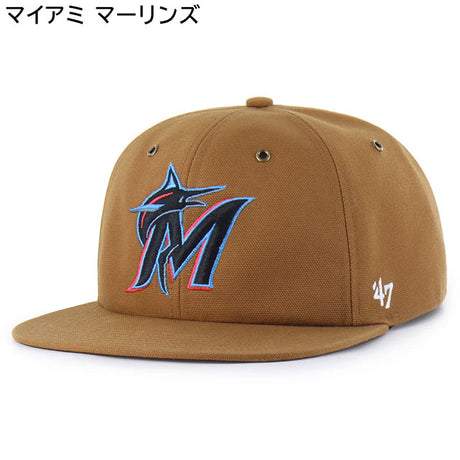 海外取寄 47ブランド キャップ MLB カーハート CARHARTT 47BRAND CAPTAIN RL RELAXED FIT CAP BROWN