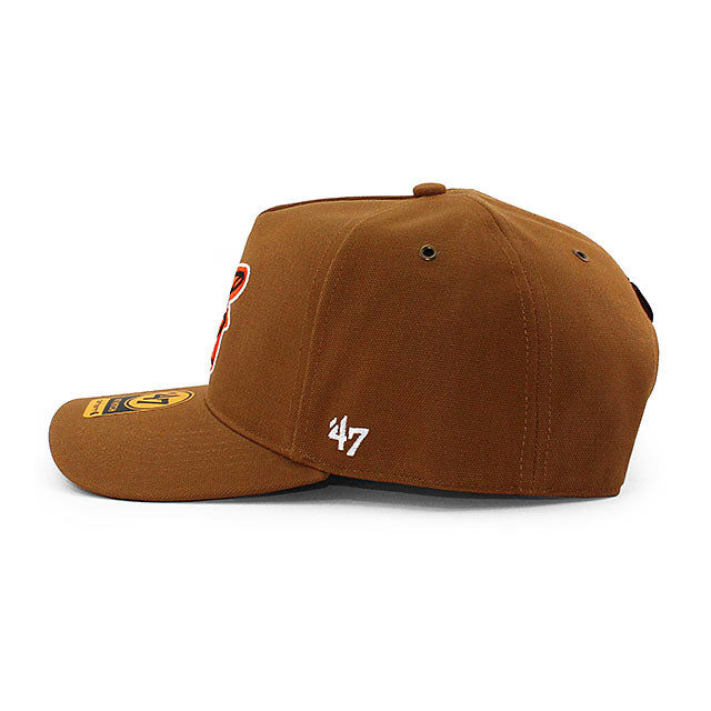 47ブランド キャップ カーハート ボルチモア オリオールズ MLB HITCH SNAPBACK CAP BROWN
