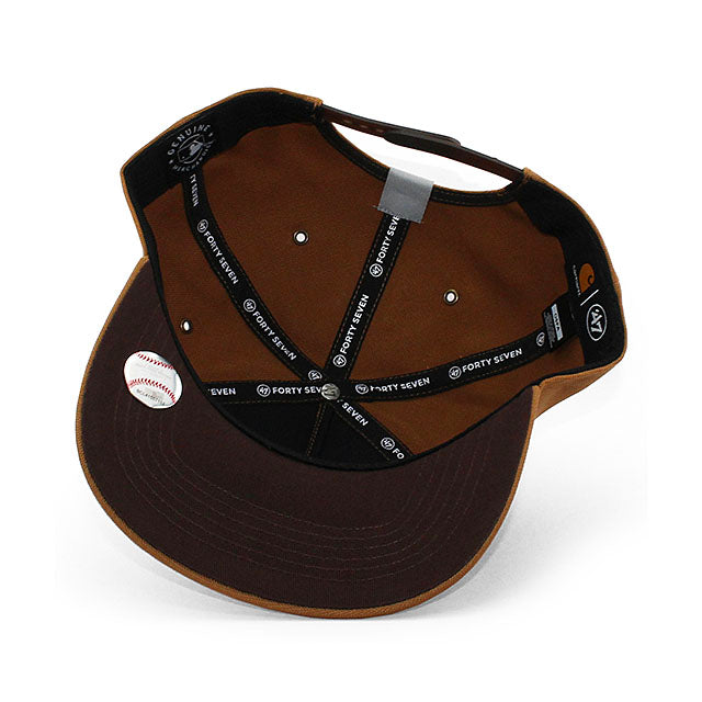 47ブランド キャップ カーハート デトロイト タイガース MLB HITCH SNAPBACK CAP BROWN