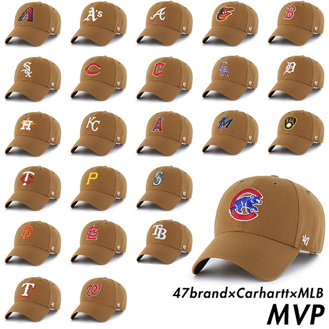 海外取寄 47ブランド キャップ MLB カーハート CARHARTT 47BRAND MVP STRAPBACK CAP BROWN