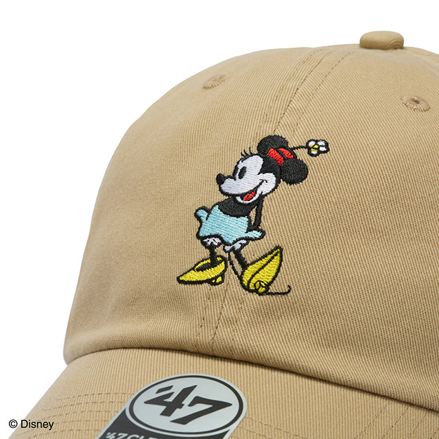 47ブランド キャップ ミニーマウス CLEAN-UP STRAPBACK CAP KHAKI