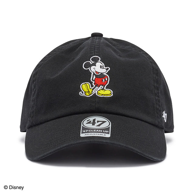 47ブランド キャップ ミッキーマウス CLEAN-UP STRAPBACK CAP BLACK