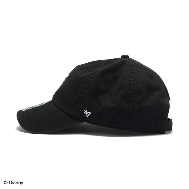 47ブランド キャップ ミッキーマウス CLEAN-UP STRAPBACK CAP BLACK