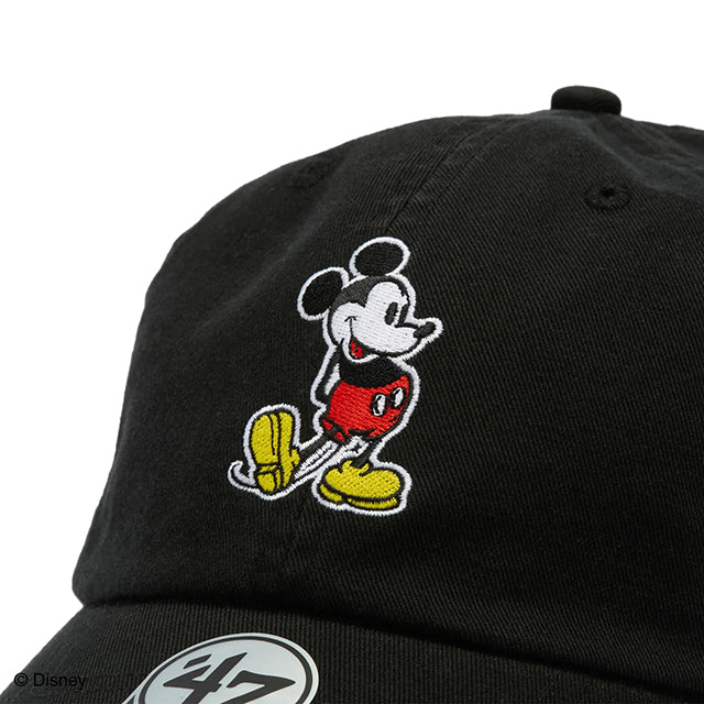 47ブランド キャップ ミッキーマウス CLEAN-UP STRAPBACK CAP BLACK