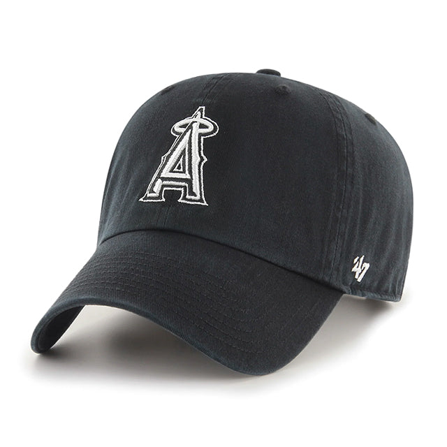 47ブランド キャップ ロサンゼルス エンゼルス MLB CLEAN UP BLACK-BLACK-WHITE