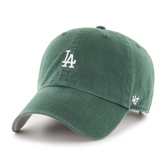 47ブランド キャップ ロサンゼルス ドジャース MLB BASE RUNNER CLEAN UP DARK GREEN