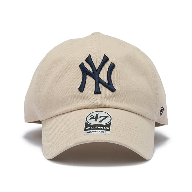 47ブランド キャップ ニューヨーク ヤンキース MLB CLEAN UP W/ NO LOOP LABEL BONE