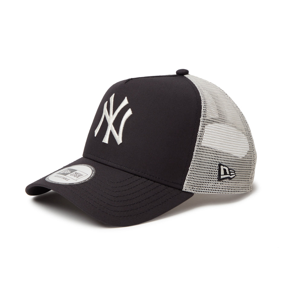ニューエラ キャップ 9FORTY 二ューヨーク ヤンキース MLB TYPEWRITER A-FRAME TRUCKER MESH CAP BLACK