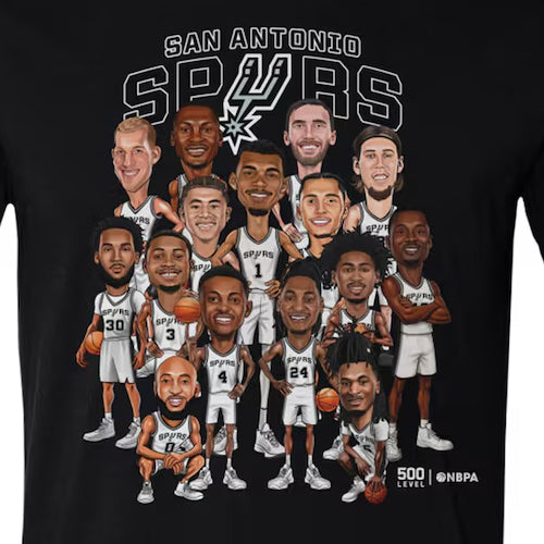 海外取寄 Tシャツ サンアントニオ スパーズ ROSTER CARICATURE T-SHIRT BLACK