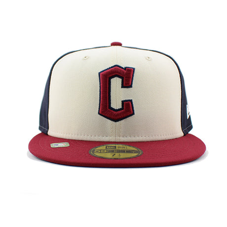 シティコネクト ニューエラ キャップ 59FIFTY クリーブランド ガーディアンズ MLB CITY CONNECT FITTED CAP CHROME WHITE NAVY MAROON