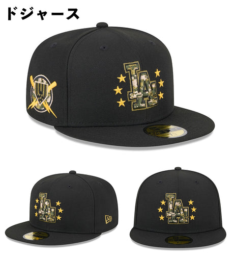 ニューエラ キャップ 59FIFTY 2024 MLB ARMED FORCES STARS N STRIPES FITTED CAP BLACK