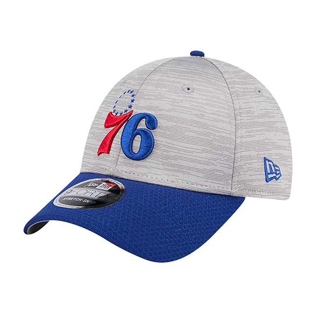 ニューエラ キャップ 9FORTY フィラデルフィア 76ERS NBA DIGI-TECH 2 TONE STRETCH SNAPBACK CAP HEATHER GRAY BLUE