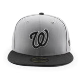 ニューエラ キャップ 59FIFTY ワシントン ナショナルズ MLB FITTED CAP GREY-BLACK AMZ EX