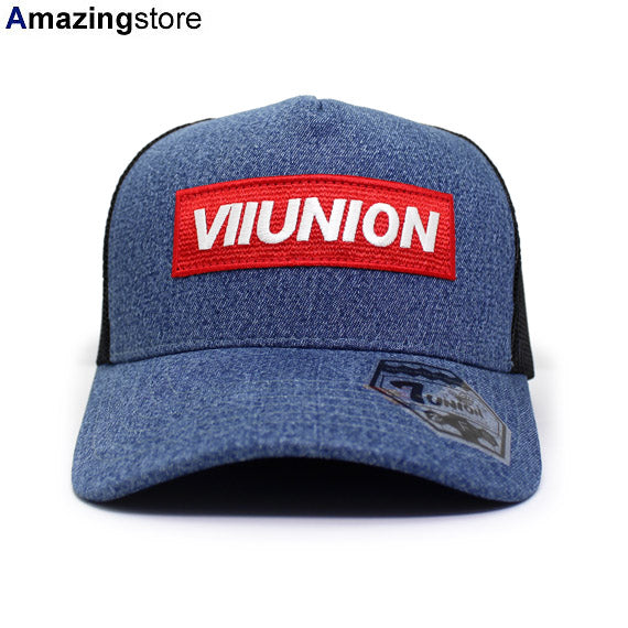 7ユニオン メッシュキャップ BOX LOGO MESH CAP DENIM-RED 7UNION