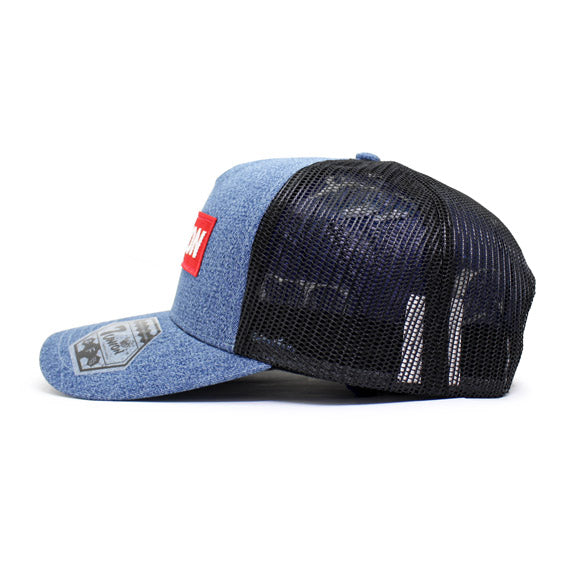 7ユニオン メッシュキャップ BOX LOGO MESH CAP DENIM-RED 7UNION