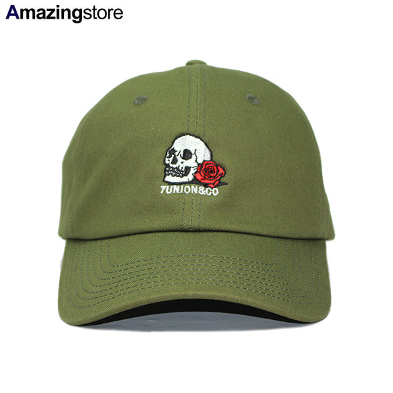 7ユニオン SKULL&ROSE STRAPBACK CAP OLIVE