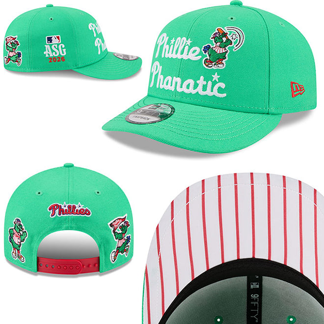 ニューエラ キャップ PC9FIFTY スナップバック フィラデルフィア フィリーズ MLB 2026 ALL STAR GAME PHANATIC PRE-CURVED SNAPBACK CAP LIME GREEN