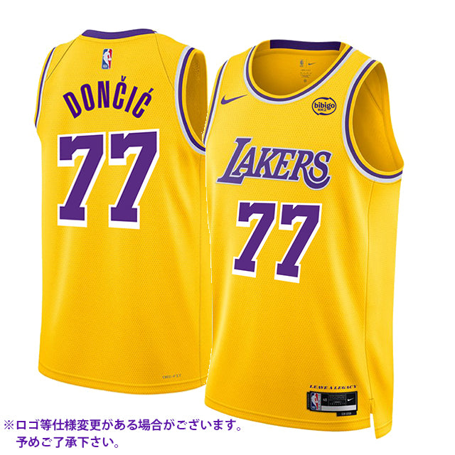 ルカ ドンチッチモデル 海外取寄 ナイキ レプリカユニフォーム ロサンゼルス レイカーズ SWINGMAN JERSEY ICON EDITION GOLD