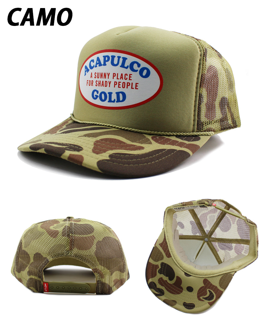 アカプルコ ゴールド メッシュキャップ【OVAL LOGO TRUCKER CAP】 ACAPULCO GOLD