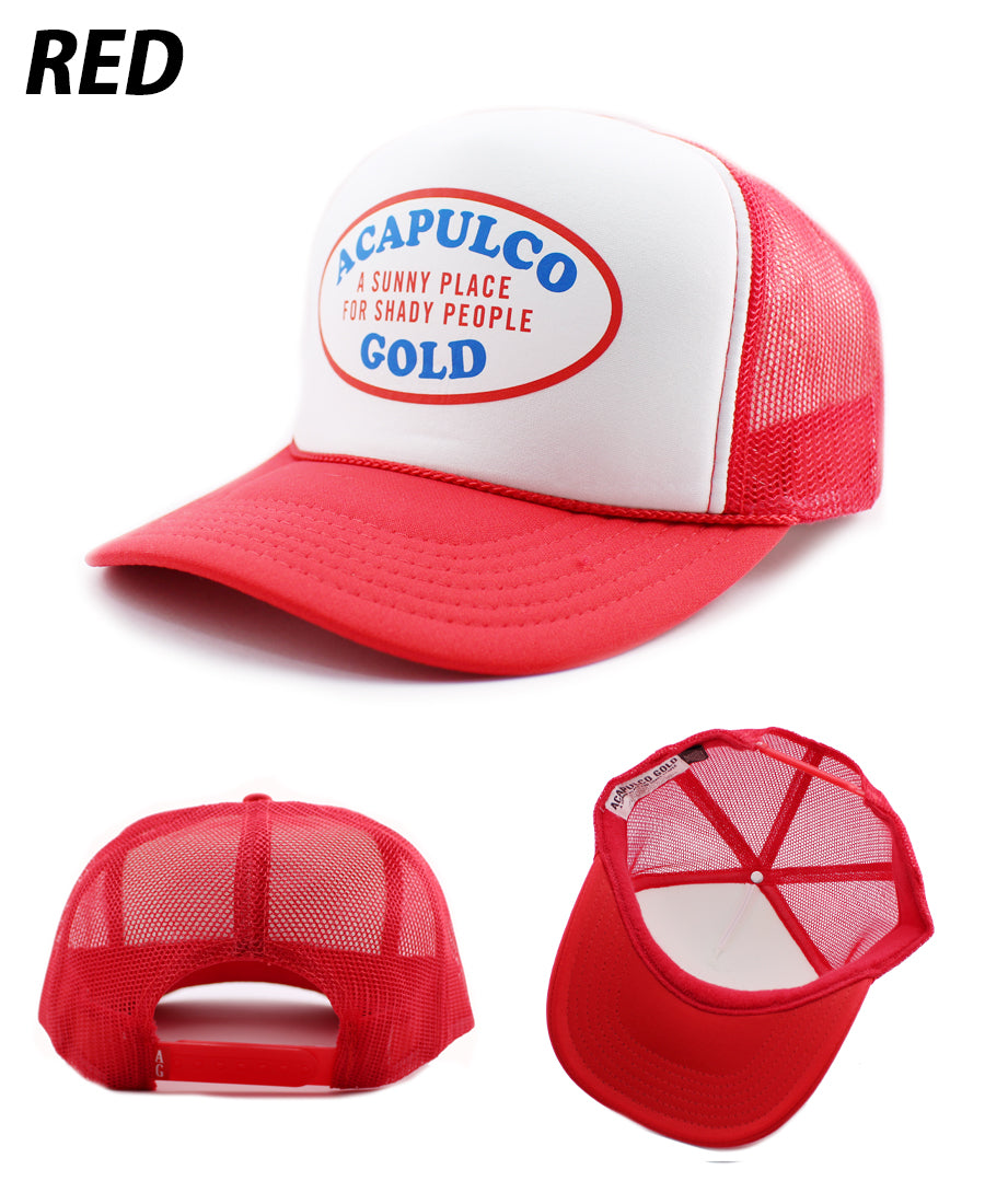 アカプルコ ゴールド メッシュキャップ【OVAL LOGO TRUCKER CAP】 ACAPULCO GOLD