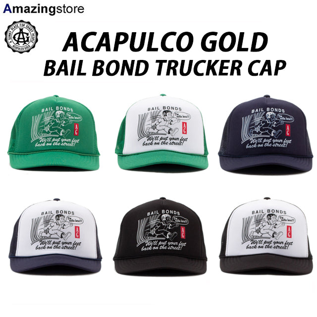 アカプルコ ゴールド メッシュキャップ【BAIL BONDS TRUCKER CAP】 ACAPULCO GOLD