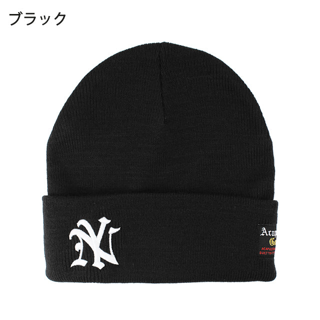 アカプルコ ゴールド ニットビーニー【NY LOGO BEANIE CAP】 ACAPULCO GOLD
