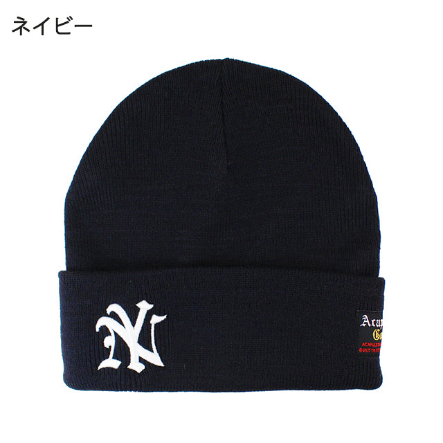 アカプルコ ゴールド ニットビーニー【NY LOGO BEANIE CAP】 ACAPULCO GOLD