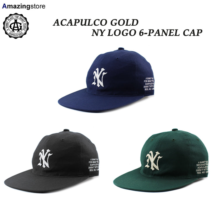 アカプルコ ゴールド ストラップバック キャップ【NY LOGO 6-PANEL CAP】 ACAPULCO GOLD