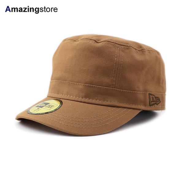 ニューエラ ワークキャップ WM-01 DUCK COTTON BLANK CAP TAN MOSS BROWN FLAG